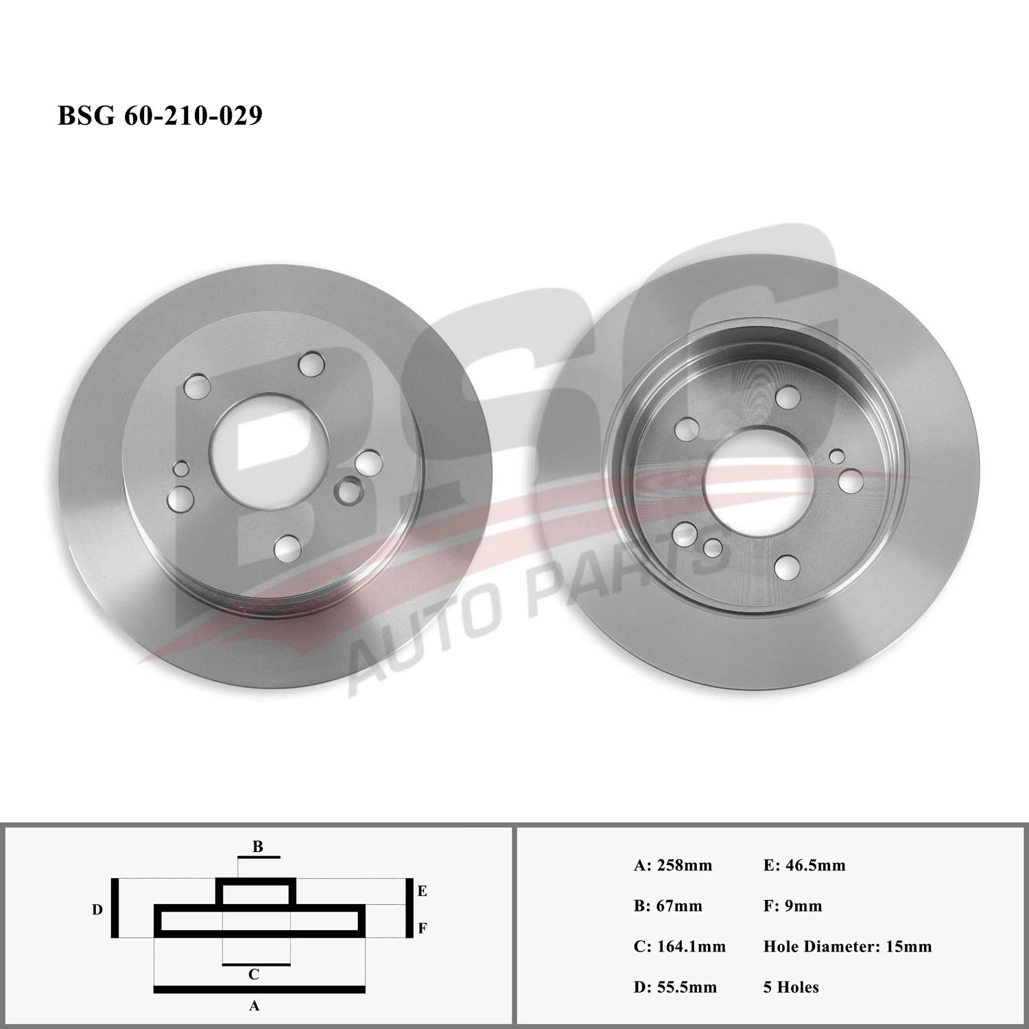Mercedes Fren Diski Arka - Bsg 60-210-029