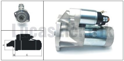 MARS MOTORU 12V 2,5KW 9 DIS FORD MAVERICK 2,7TD NISSAN PICKUP TRUCK,TERRANO II,URVAN 2,3,2,5 ,,, - LUCAS LES0262