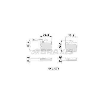 FREN BALATASI ARKA S-CLASS W220 98>05 C215 99>06 - BRAXIS AB0361
