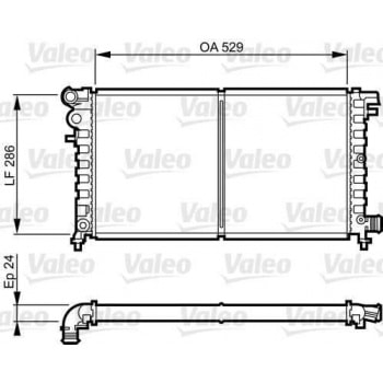 MOTOR SU RADYATORU P106 SAXO TUD5 (1,5DIZEL) OLCU: (286*529*24) 96> - VALEO 731530