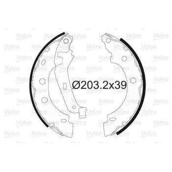 ARKA FREN BALATASI PABUC KANGOO KUBISTAR 1,2 / 1,4 / 1,5 / 1,9 - VALEO 562642