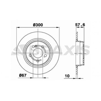 FREN DISKI ARKA W204 08>14 S204 09>14 C204 11> C207 09>16 A207 10>16 - BRAXIS AE0211