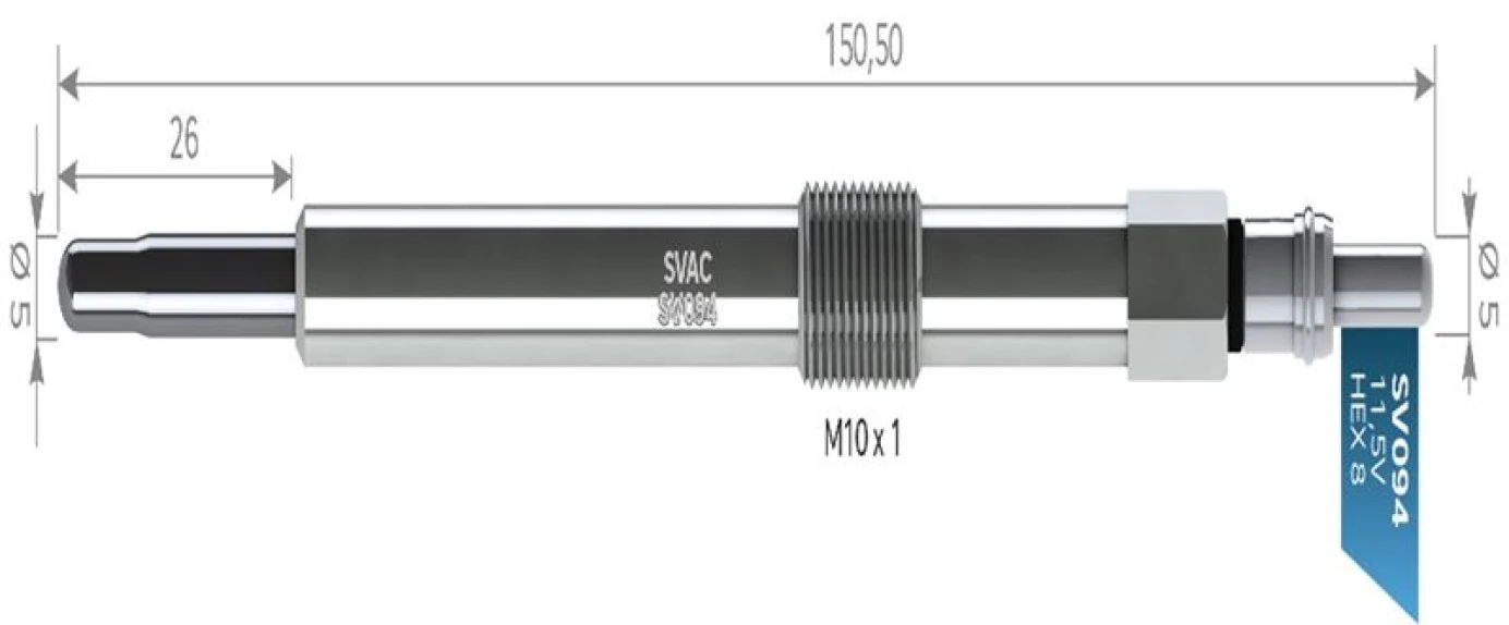 Vag Kizdirma Bujısı 11,5v Lt 46 97>03  2.8 Tdi Agk Ata - Svac Sv094