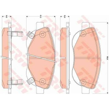 ON FREN BALATASI AVENSIS 2,2 D4D 2009 2013 VERSO 2,0 D4D 2010> - TRW GDB3511