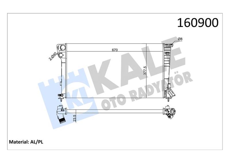 MOTOR SU RADYATOR PARTNER P306 BERLINGO XSARA DW8 / DW8B KLIMASIZ (00 03) SEGMANLI (1351Z1) - KALE 0403032AL