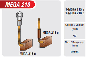 MOTORSİKLET KÖMÜRÜ-100cc/150cc 9x6x8…..12V - MEGA-MEGA213