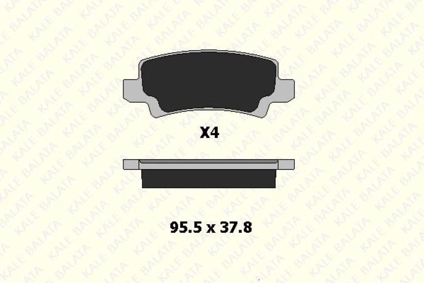 Toyota Arka Fren Balatası Toyota Corolla 1.4 1.6 Vvti Benzinli 2003-2007 - Kale B 23816 158 04 Ans