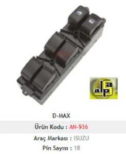 Unıversal Cam Anahtarı Sol-İsuzu D-Max Dörtlü Y.m. - Mcar-An936