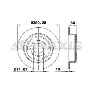 ARKA FREN DISK AYNASI P406 1.6 1.8 16V 1.9 1.9TD 2.0 16V 2.0T 2.1TD 95> COUPE 2.0 COUPE 3.0 V6 97 - BRAXIS AE0165