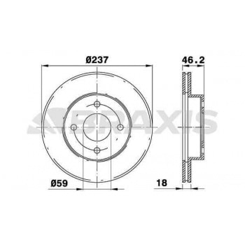 ON FREN DISK AYNASI NISSAN MICRA MK2 1.0I 1.5D - BRAXIS AE0296