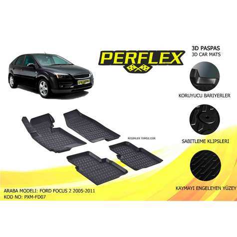 Ford IC Paspas 3d Havuzlu X-Mat Focus II  05-11 - Perflex Pxm-Fd07