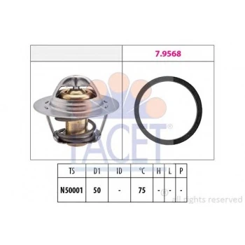 Renault 75°c Termostat Megane Clio Kangoo Laguna 1,4 / 1,6 16v - Facet 7.8721