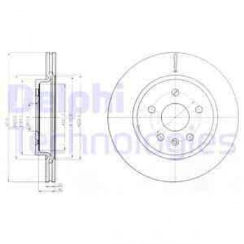 ARKA FREN DISK AYNASI HAVALI INSIGNIA SPORT TOURER 1.6 / 1.6T / 1.8 / 2.0CDTI 07 / 08> - DELPHI BG4190