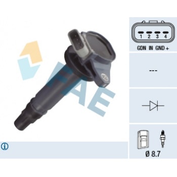 ATESLEME BOBINI TERIOS 1.3 K3 VE 2001> SIRION 1.3 K3 VE 2006> MATERIA 1.5 2007> - FAE 80366
