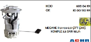 Unıversal Yakıt Modülü Renault Megane II 1,4-1,6-2,0 Çift Çikiş 3,5 Bar 115l/h - Achr-60304191