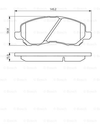 ON FREN BALATASI MITSUBISHI LANCER 03-11 ASX 11-13 GALANT 96-> OUTLANDER 03-> 4008 12-> C4 12-> COMP - BOSCH 0986495253