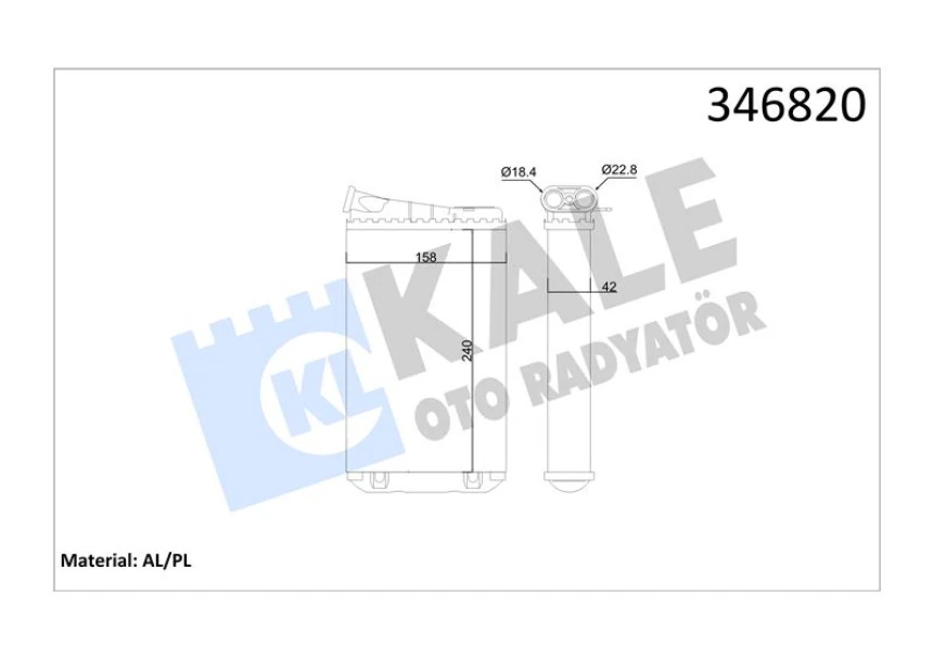 Opel Kalorıfer Radyatoru Omega B - Kale 346820