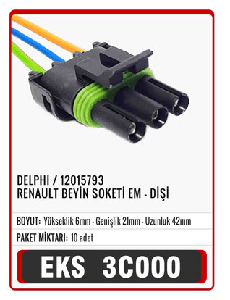 SOKET>RENAULT  EM  BEYİN   S3001 - EKS-3C000