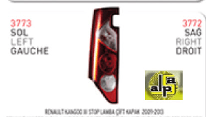 STOP LAMBA-SAĞ DUYSUZ KANGOO 3 ÇİFT KAPI 2010-- - PLEKSAN-3772