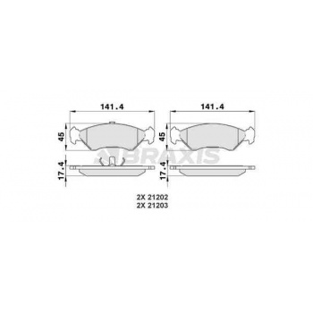 ON FREN BALATASI FIESTA 89> 02 FORD KA 96>08 MAZDA 121 III 96>03 - BRAXIS AA0027