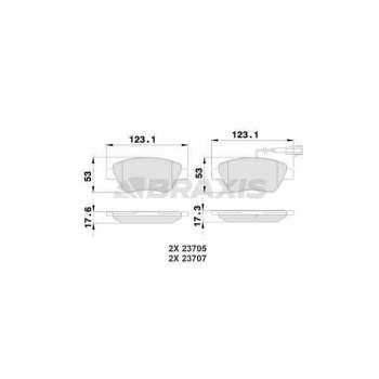 ON FREN BALATASI FIAT 500 500C DOBLO FIORINO PANDA 1.3 MJET 1.4 1.2 1.9 JTD 1.6 16V 01> FORD KA 1.3 - BRAXIS AB0228
