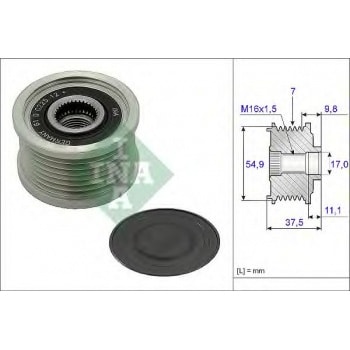 ALTERNATOR RULMANLI KASNAK MITSUBISHI FUSO CANTER 12> EURO5 DAILY VI 14> DUCATO 15> TEMSA PRESTIJ EU - INA 535023510
