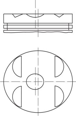 PISTON + SEGMAN (OM604, 89mm) C-CLASS W202 93>00 E-CLASS W210 96>01 - MAHLE 0010400