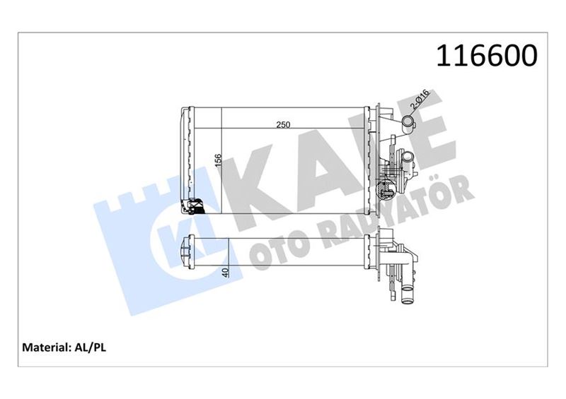 KALORIFER RADYATORU TEMPRA 1,6 S / SX / SXA MUSLUKLU (2 SIRA) - KALE 1781842AL