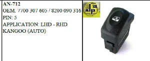 Unıversal Cam Anahtarı>renault Kango Sol Auto   >>7700307605/8200090316 - Mcar-An712