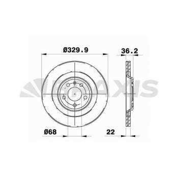 ARKA FREN DISK AYNASI AUDI A4 A5 A6 A7 A8 Q5 PORSCHE MACAN 08> - BRAXIS AE0714
