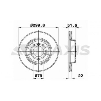 FREN DISKI ON HAVALI BMW E46 99>04 - BRAXIS AE0110