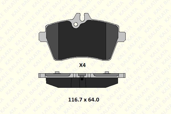 FREN BALATASI ON A-CLASS W169 04>12 B-CLASS W245 05>11 - BOSCH 0986495273