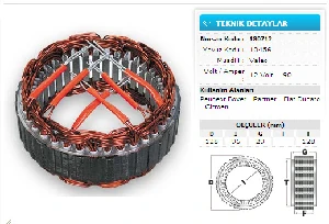 Unıversal Statör-Valeo 12v P.boxer-Part./cit./fiat 90 Am - Nursan-N180712