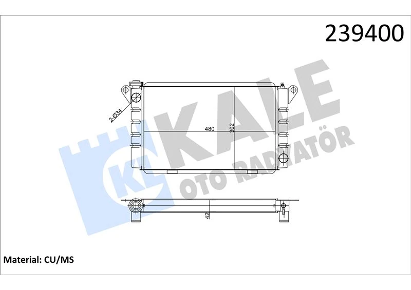 Renault Su Radyatörü - 1 Sira Alb Si - Kal 0501143pn
