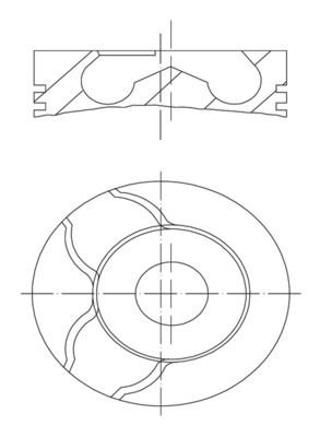 MOTOR PISTON+SEGMAN CLIO KANGOO (PIM CAPI 26MM) (1.5 DCI K9K BP) [(76.00MM STD (+100MM)] - MAHLE 0220104