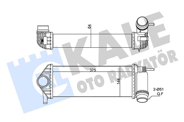TURBO RADYATORU (INTERCOOL) KANGOO / KANGOO / GRAND KANGOO MERCEDES CITAN - KALE 350915
