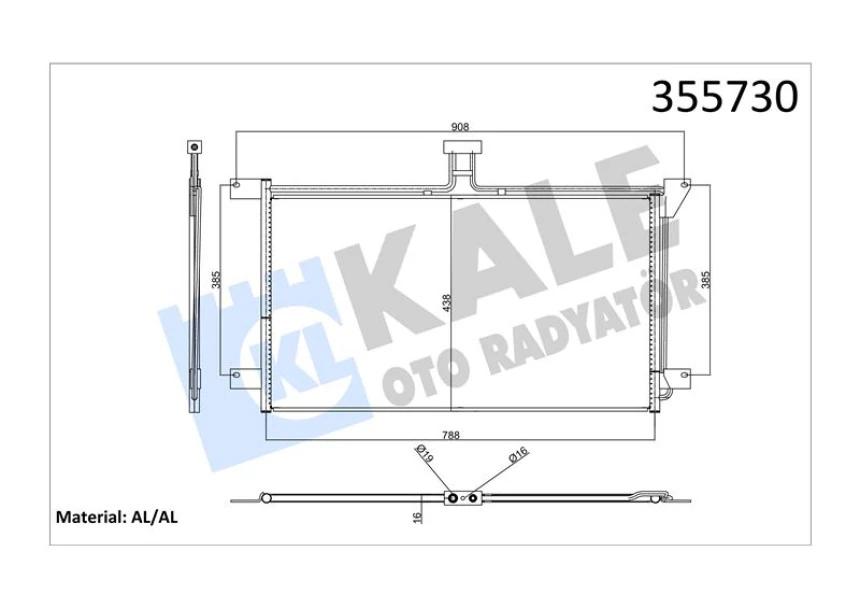 Scanıa Truck Klima Radyatoru Scanıa 4 Seri 94d-114-124-144-164 C-G-L-T 95> (kurutucusuz) [brazıng Al/al] [768x437 - Kale 355730