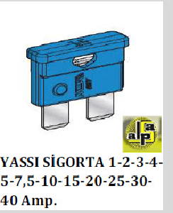 SİGORTA-BIÇAK (x100) 20 AMP   SARI - MTA-M0600450