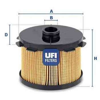 MAZOT FILTRESI PARTNER P206 P306 BERLINGO JUMPY XSARA SCUDO DW8 / DW8B (01 08) COROLLA 00 02 1,9D 98 - UFI 26.688.00