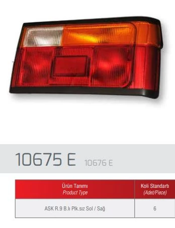 Renault Eski Stop Lambası Sol R9 - Farba 10675d
