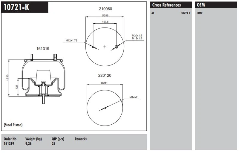 Unıversal Truck Komple Koruk Bmc 161319 Co - Connect 10721-K