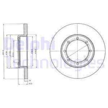ARKA FREN AYNASI (DISKI) MASTER III 2,3DCI 10> (CIFT TEKER) - DELPHI BG4344
