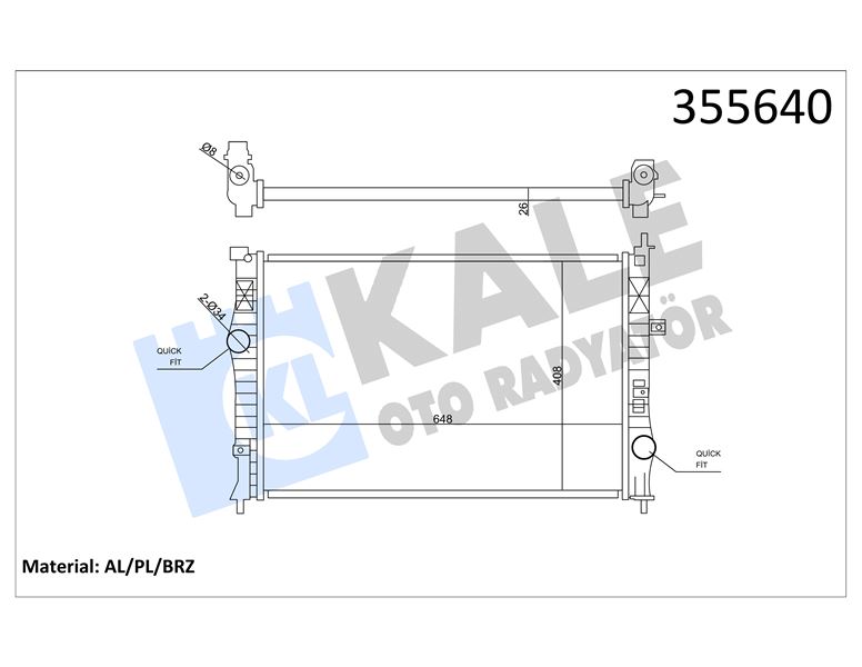 MOTOR SU RADYATORU 3008 II-308 II-5008 II-508 II-EXPERT IV-RIFTER-PARTNER-BERLINGO-C4 PICASSO II - KALE 355640