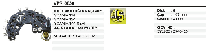 DİYOT TABLASI-VT SCANIA 114/124/144 SERI 90A - VERTEX-VPR0858