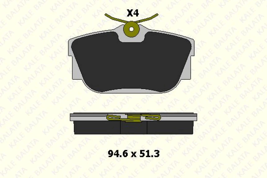 Vag Arka Fren Balatası Transporter T4 96>04 - Kale B 23224 165 24 Ans