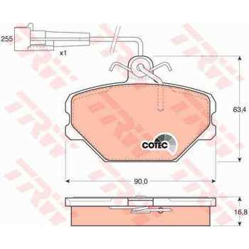 Tofas On Fren Balatası Tempra 1,6 Tipo 1,4 1,6 - Trw Gdb833