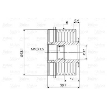 ALTERNATOR RULMANLI KASNAK MONDEO III 1,8 16V / 2,0 16V 00>07 - VALEO 588065