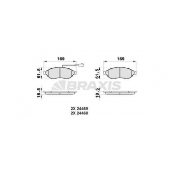 ON FREN BALATASI DUCATO III BOXER III JUMPER III 2.2HDI 2.2HDI 3.0HDI 16Q / 20Q 06> KARSAN JEST 12> - BRAXIS AB0042