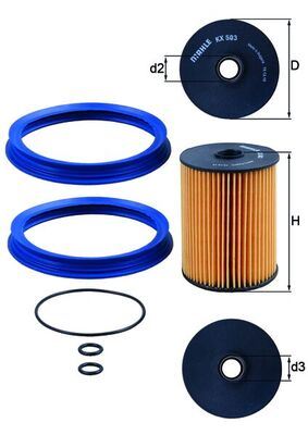 YAKIT FILTRESI MINI N12 N14 N16 N18 R56 R57 R58 R59 - MAHLE KX503D