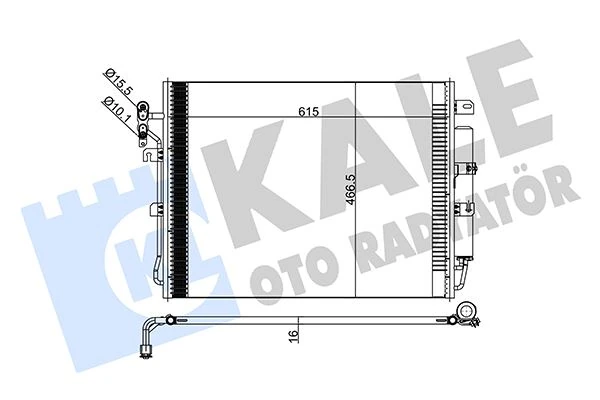 Land Rover Klima Radyatoru (276dt) Discovery 3 L319 04>09 Discovery 4 09>18 - Kale 378000